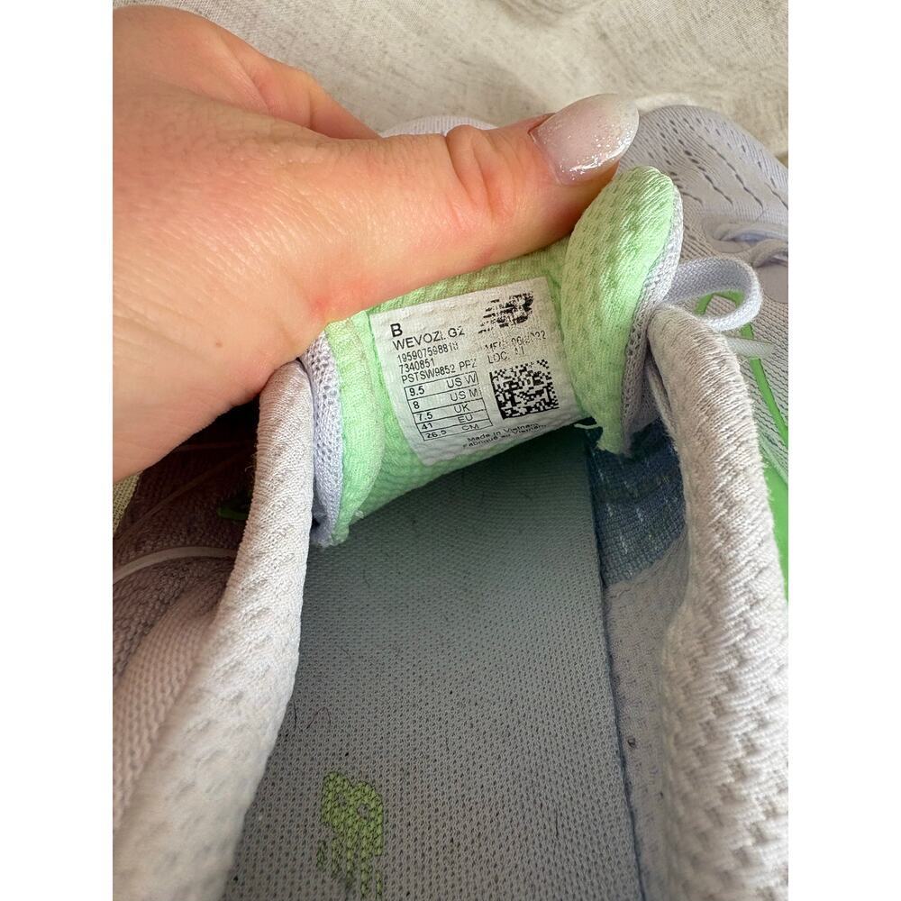 New Balance fresh foam EV0Z White Green Women's Sz. 9.5 - Picture 8 of 11